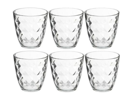 Vente Unique Lot De 6 Gobelets Bas "Fabi'Eau" 25cl Transparent