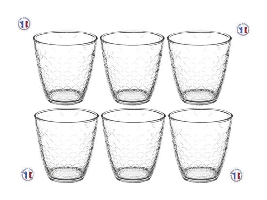 vente unique Lot de 6 Gobelets Bas "Rome'Eau" 25cl Transparent