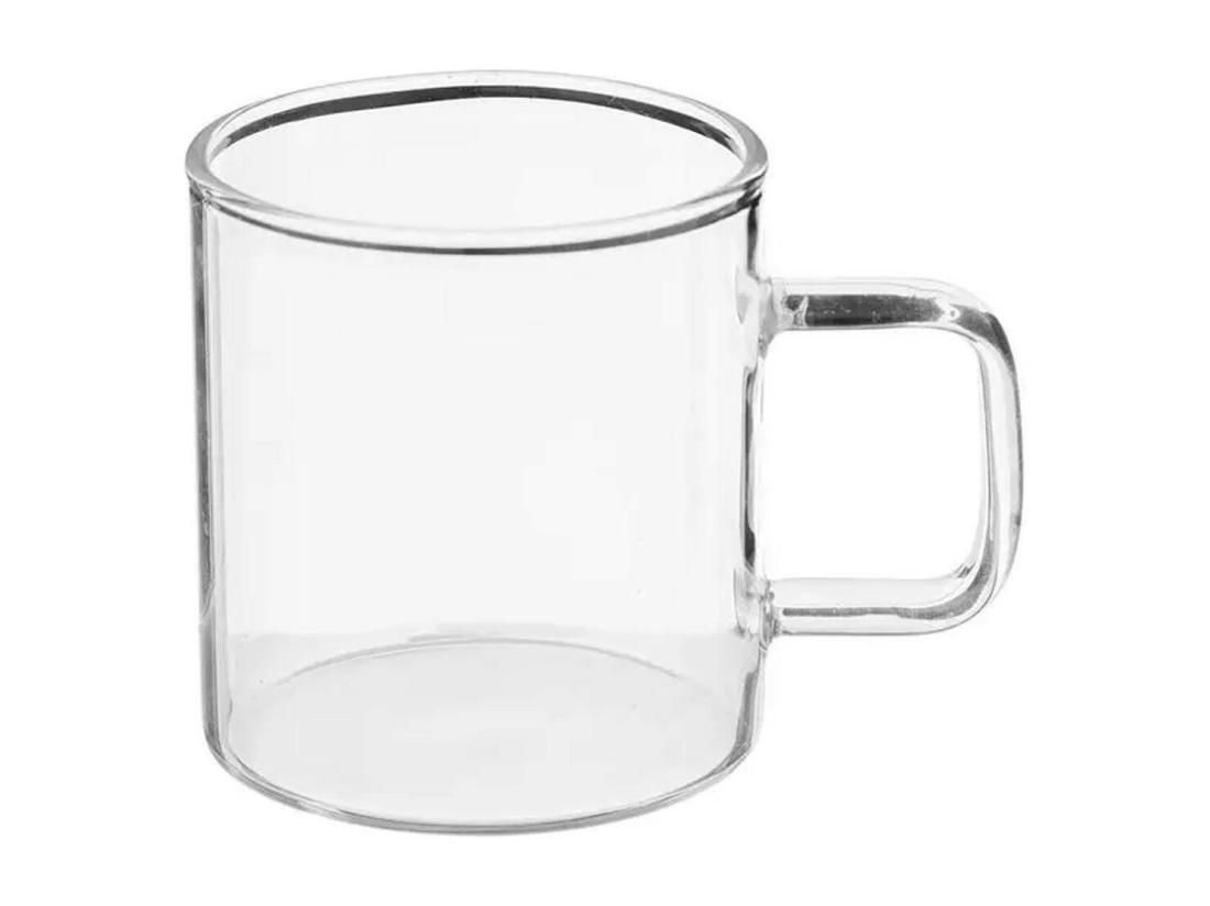 Vente Unique Lot De 6 Tasses Sur Rack "Mia" 30cm Transparent