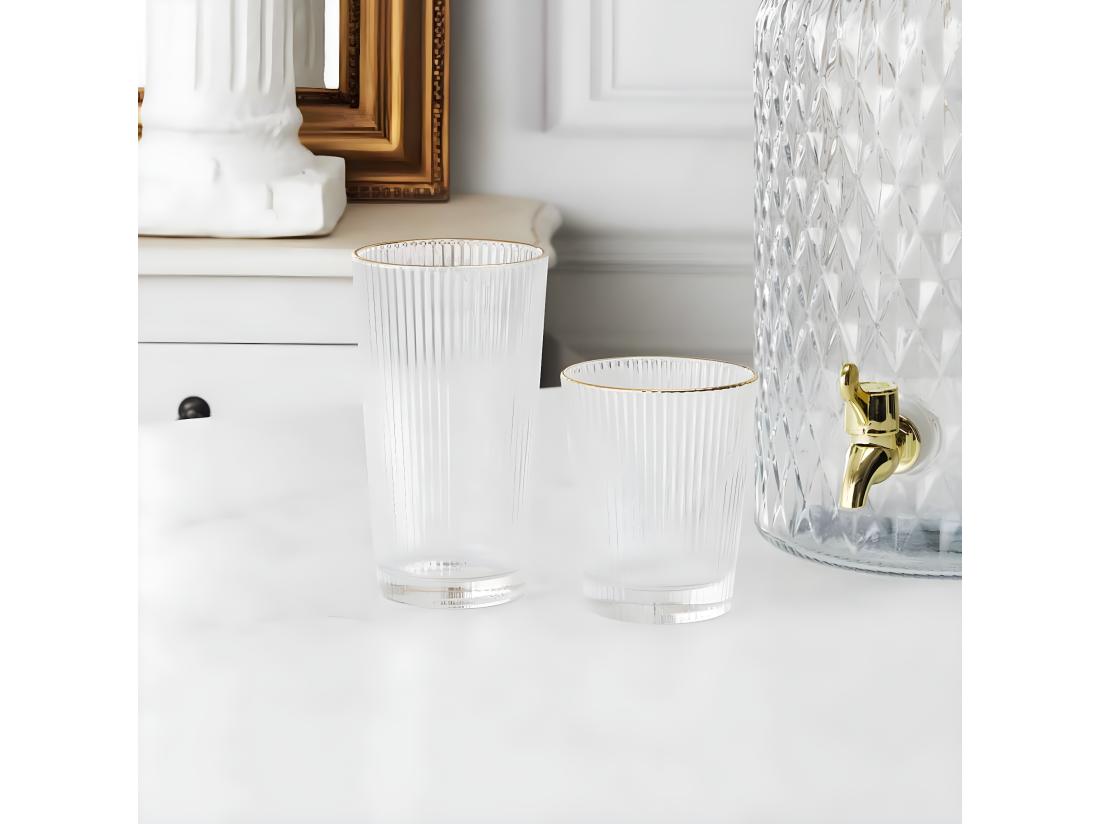 vente unique Lot de 6 Verres Design "Liseré" 40cl Transparent