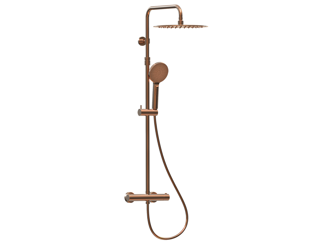 Vente Unique Luisa Colonne De Douche Thermostatique Cuivre Brossé - Essebagno