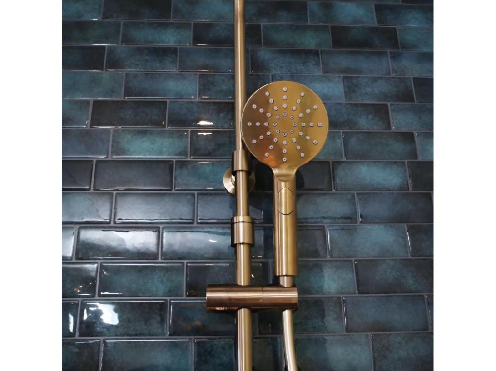 Vente Unique Luisa Colonne De Douche Thermostatique Cuivre Brossé - Essebagno