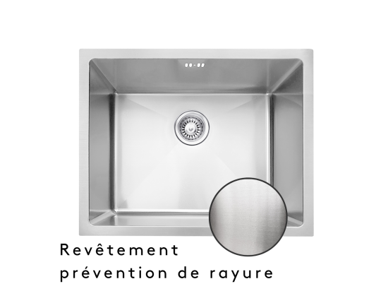 Vente Unique Luisa évier 1 Cuve Seule 55x45 En Inox - Essebagno