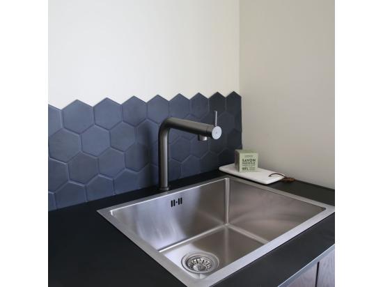 vente unique Luisa évier 1 cuve seule 55x45 en inox - Essebagno