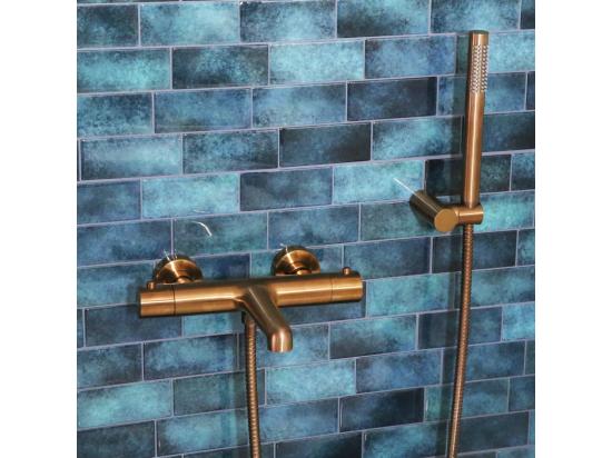 Vente Unique Luisa Mitigeur Bain-douche Thermostatique Cuivre Brossé - Essebagno