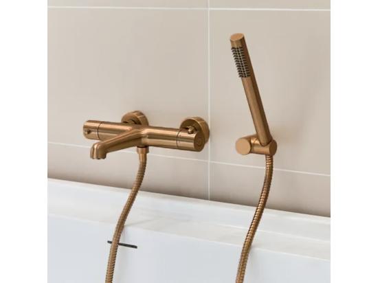 Vente Unique Luisa Mitigeur Bain-douche Thermostatique Cuivre Brossé - Essebagno