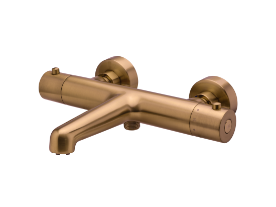 vente unique Luisa mitigeur bain-douche thermostatique cuivre brossé - Essebagno