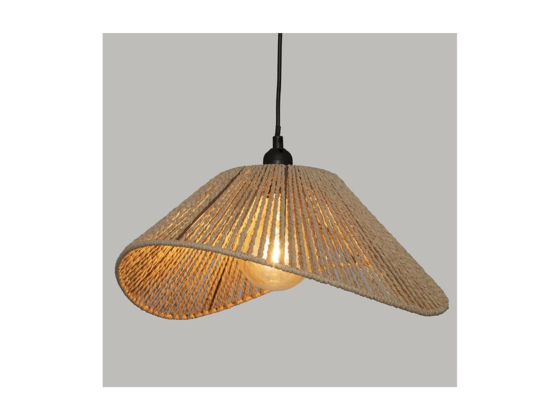 Vente Unique Luminaire Suspension En Corde Beige 45 X 40 Cm