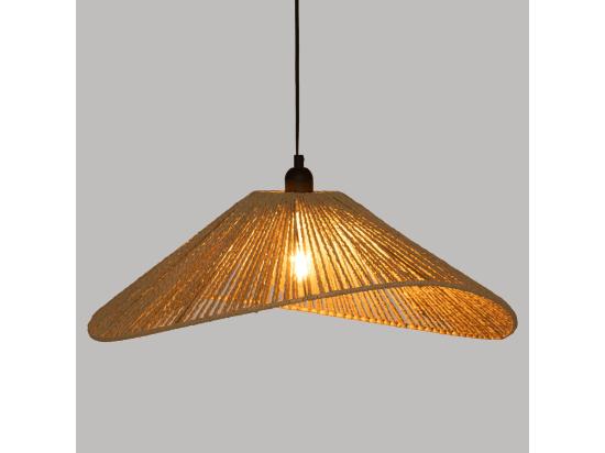 Vente Unique Luminaire Suspension En Métal Et Corde Beige 58 Cm