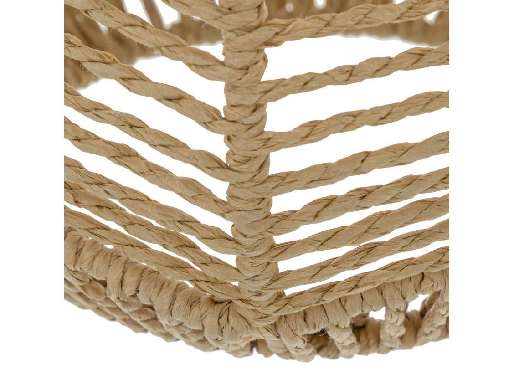 vente unique Luminaire Suspension en métal et corde Beige D 24 cm