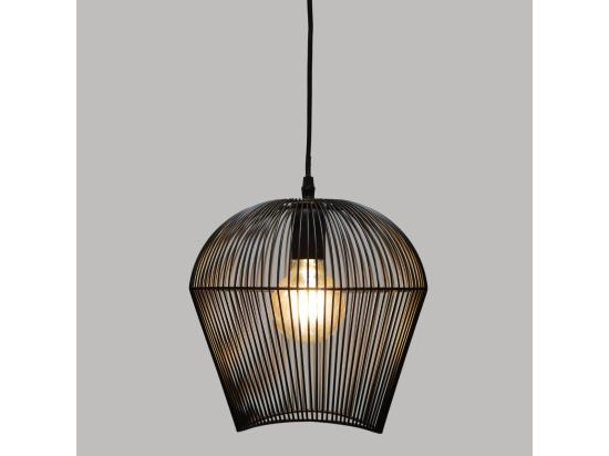 vente unique Luminaire Suspension en Métal filaire Noir D 26 cm