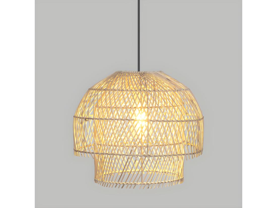 Vente Unique Luminaire Suspension En Rotin Et Métal D 38 Cm