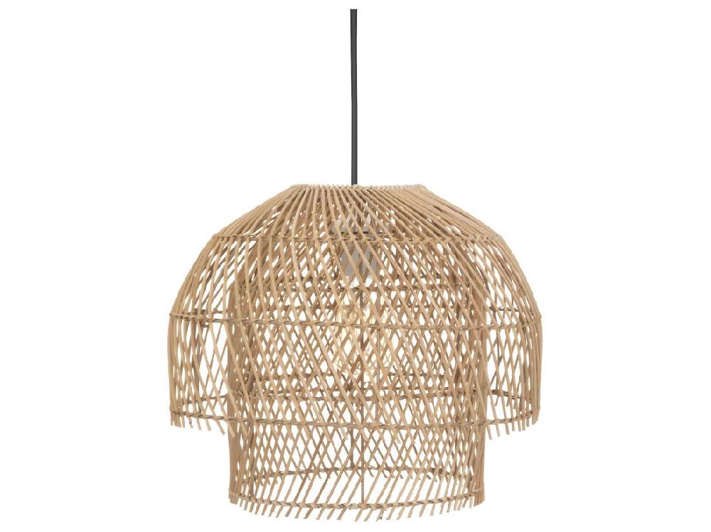 vente unique Luminaire Suspension en Rotin et Métal D 38 cm