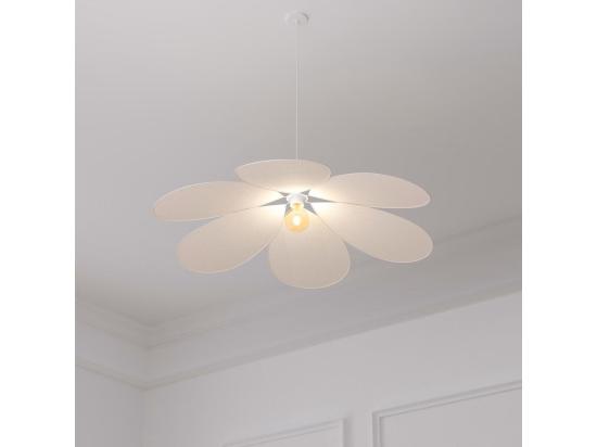 Vente Unique Luminaire Suspension Pétales En Métal Et Coton Beige D 72 Cm