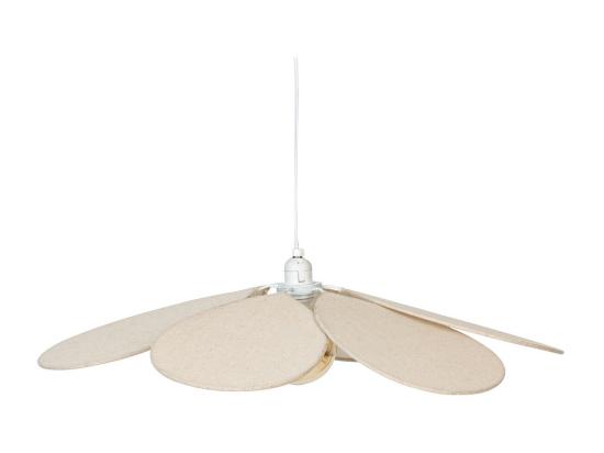 vente unique Luminaire Suspension pétales en métal et coton Beige D 72 cm
