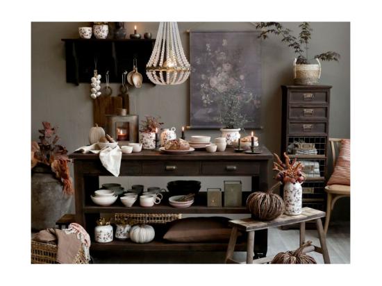 Vente Unique Lustre Avec Prisme En Verre Et Fer Laiton Antique Ø.35.5 X Ht.60 Cm