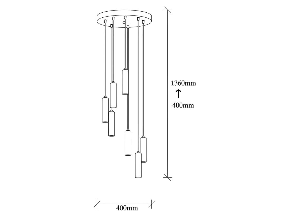 Vente Unique Lustre En Métal à Hauteur Réglable Style Vintage - H. 40/136 Cm - Doré - JOSETTE