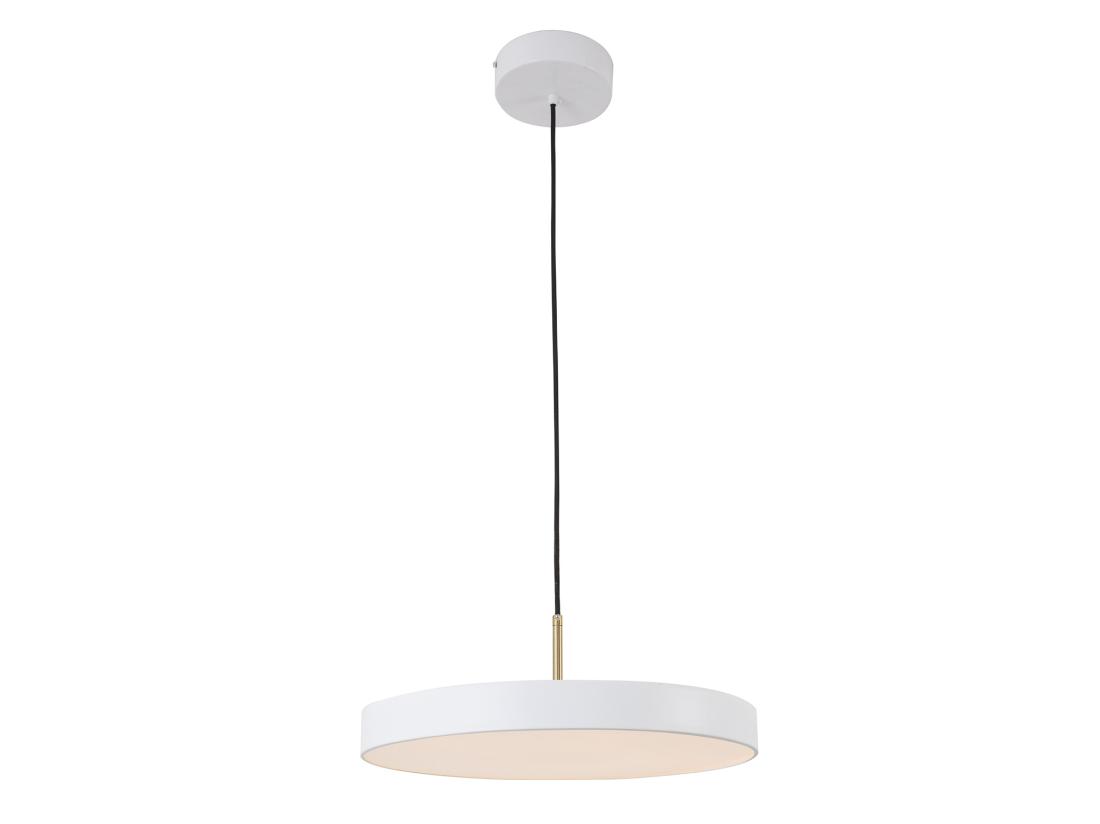 Vente Unique Lustre LED Design Rond En Métal - 3 Sources Lumineuses - D. 45 Cm - Blanc - VAUGHAN