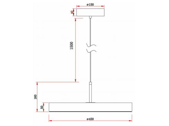 Vente Unique Lustre LED Design Rond En Métal - 3 Sources Lumineuses - D. 45 Cm - Blanc - VAUGHAN