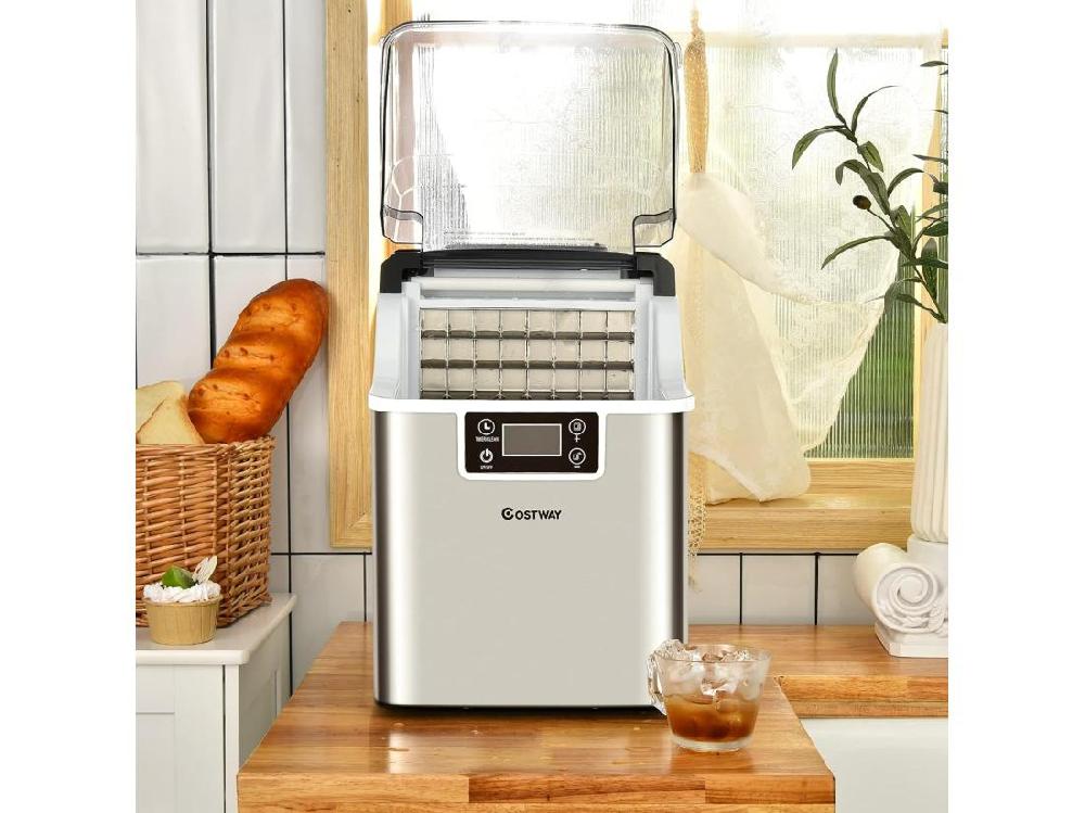 vente unique Machine à glaçons 18kg/24 h avec emplacement de bonbonne ecran lcd minuterie pelle auto-nettoyage réservoir d'eau