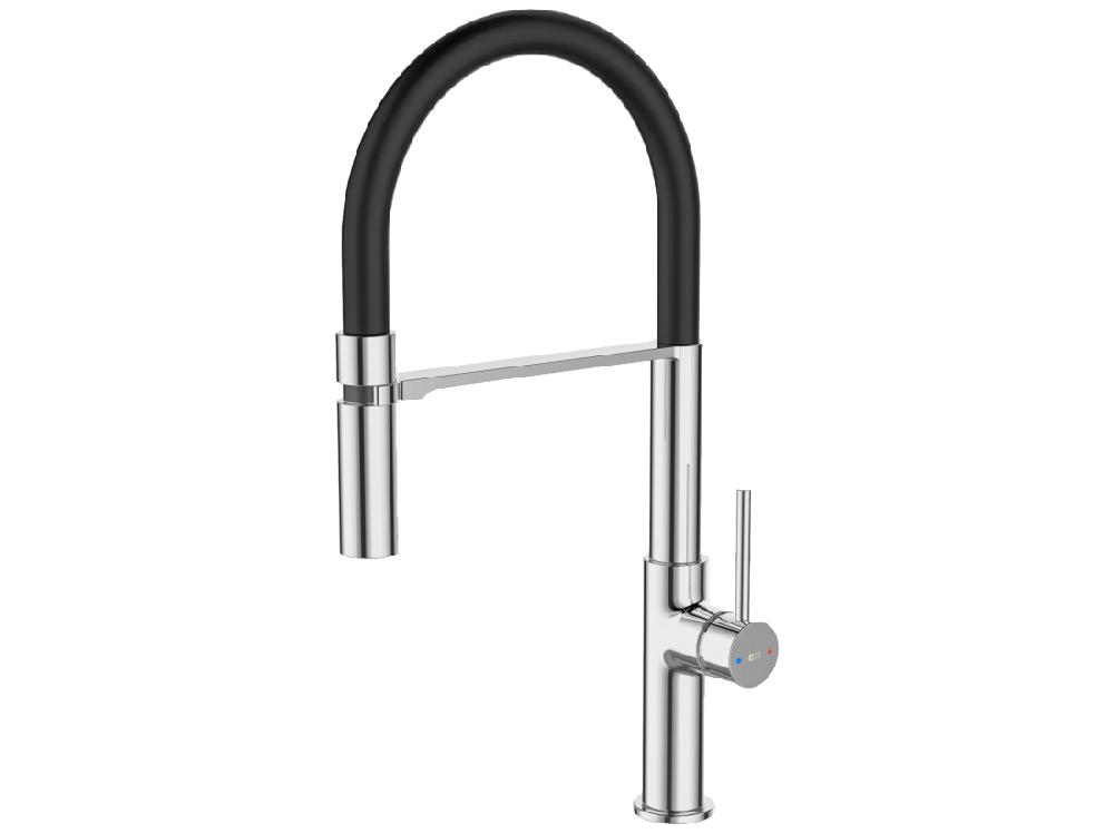 Vente Unique Magneto Mitigeur évier à Douchette Mobile Chrome - Essebagno