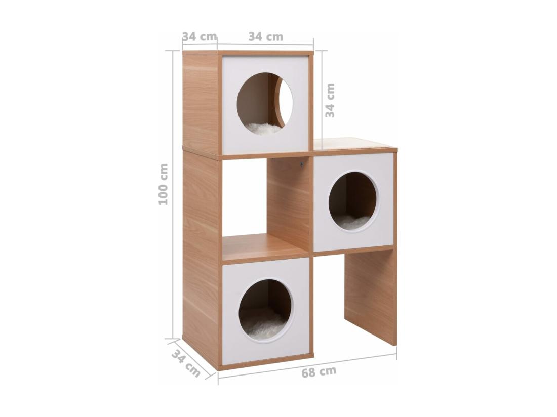 Vente Unique Maison De Chat Avec Tapis à Gratter En Sisal 100 Cm