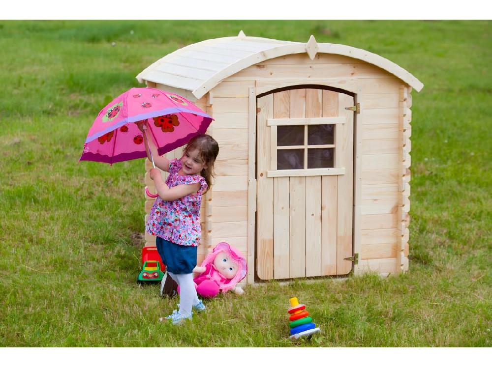 Vente Unique Maison En Bois Pour Enfants SANS PLANCHER- 112x146xH145cm/1.1m2 - Timbela M505-1
