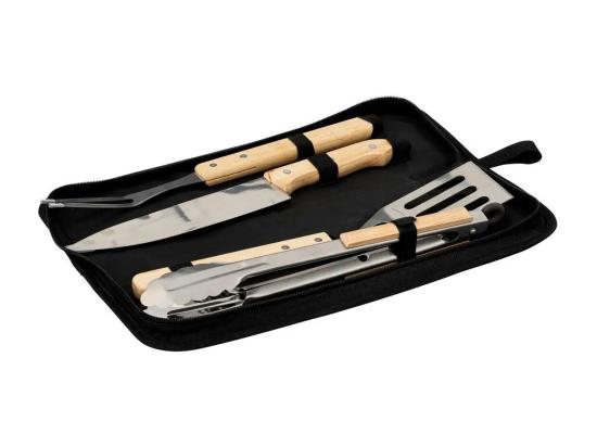 Vente Unique Mallette De Barbecue "4 Ustensiles" 38cm Noir