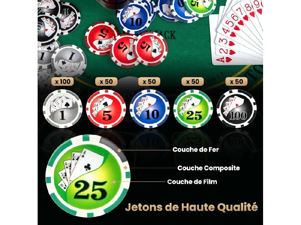 Vente Unique Mallette De Poker En Aluminium Avec 300 Jetons & 2 Jeux De Cartes Coffret De Poker Verrouillable Avec 1 Dealer & Tapis En Feutre & 2 Clés Pour Casino Fête Voyage
