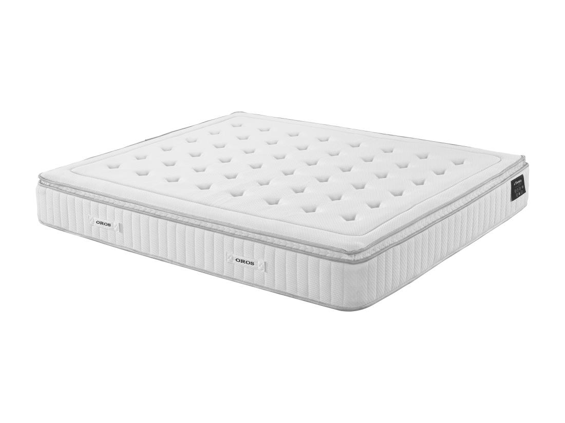 Vente Unique Matelas 140 X 190 Cm Hybride Anti-feu Ressorts Ensachés 5 Zones Mémoire De Forme Et Surmatelas Intégré ép.28cm - OROS De YSMÉE HÔTEL