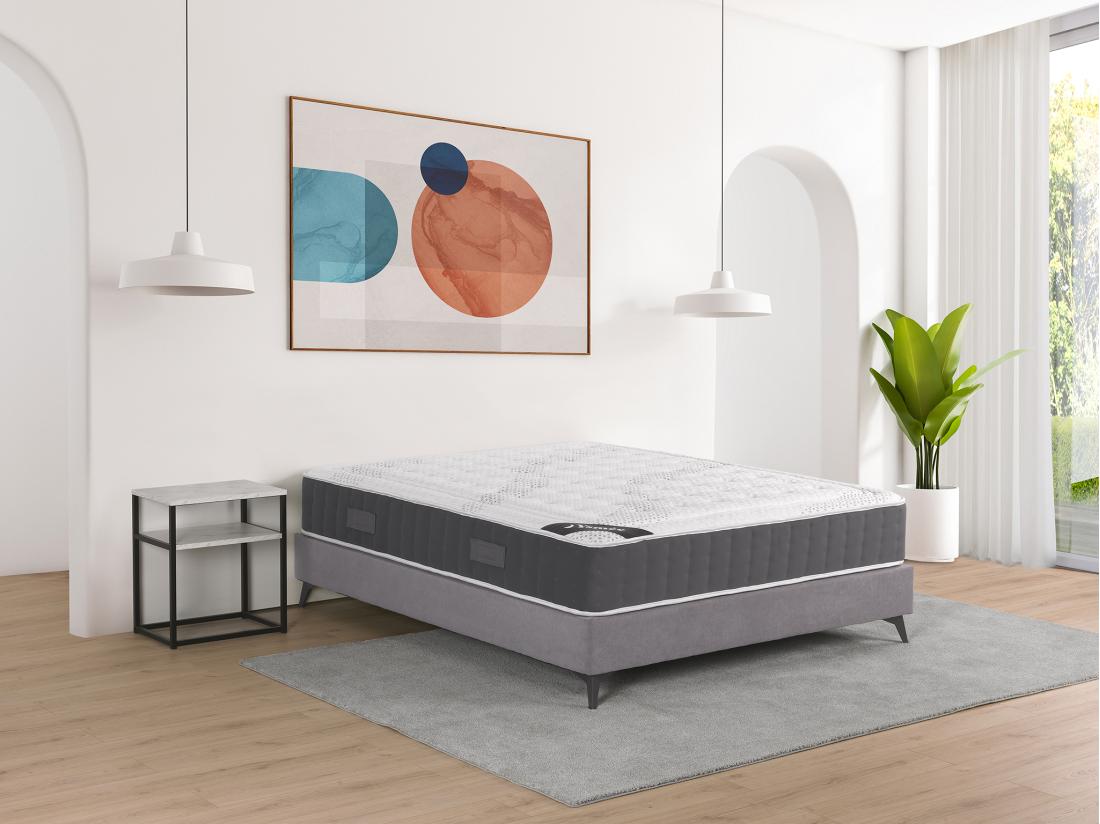 vente unique Matelas 140 x 190 cm hybride ressorts ensachés accueil mémoire de forme ép.27cm - ATLANTIDE de YSMÉE