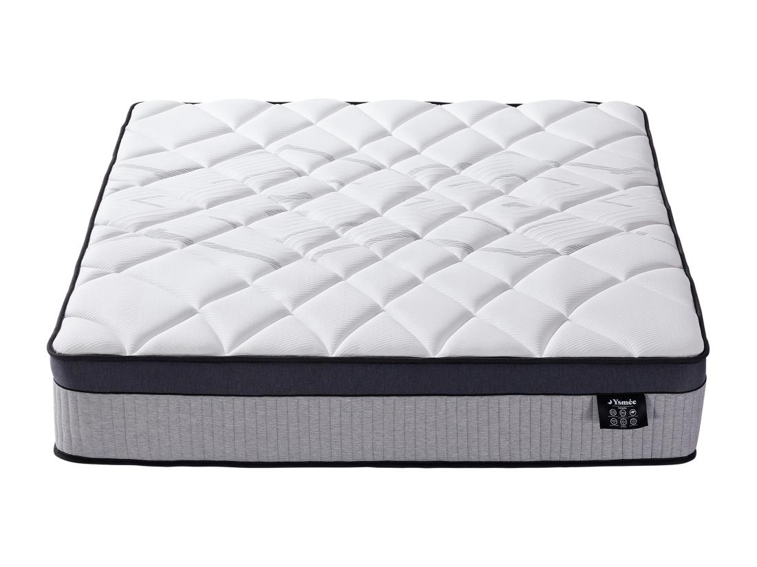 Vente Unique Matelas 140 X 200 Cm Hybride Ressorts Ensachés 5 Zones Et Mousse à Mémoire De Forme ép.30cm - PATNOS De YSMÉE