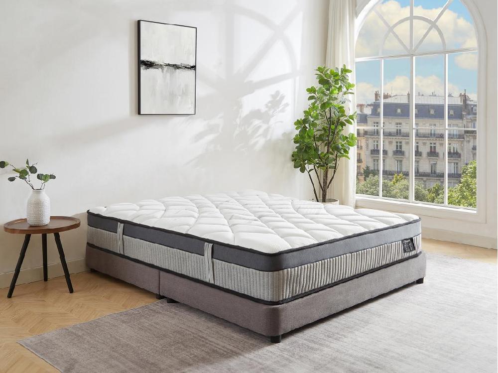 vente unique Matelas 140 x 200 cm hybride ressorts ensachés 5 zones et mousse à mémoire de forme ép.30cm - PATNOS de YSMÉE