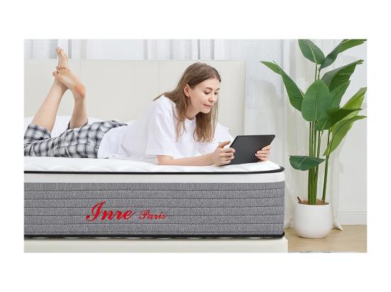 Vente Unique Matelas 140x190 Cm INRE Mousse à Mémoire De Forme épaisseur 20cm Confort Ferme Confort Optimal 7 Zones Ergonomique