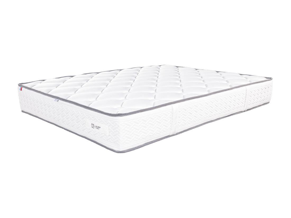 Vente Unique Matelas 140x200 Cm Iris 20 Cm Mémoire De Forme Ferme + 2 Oreillers + Couette