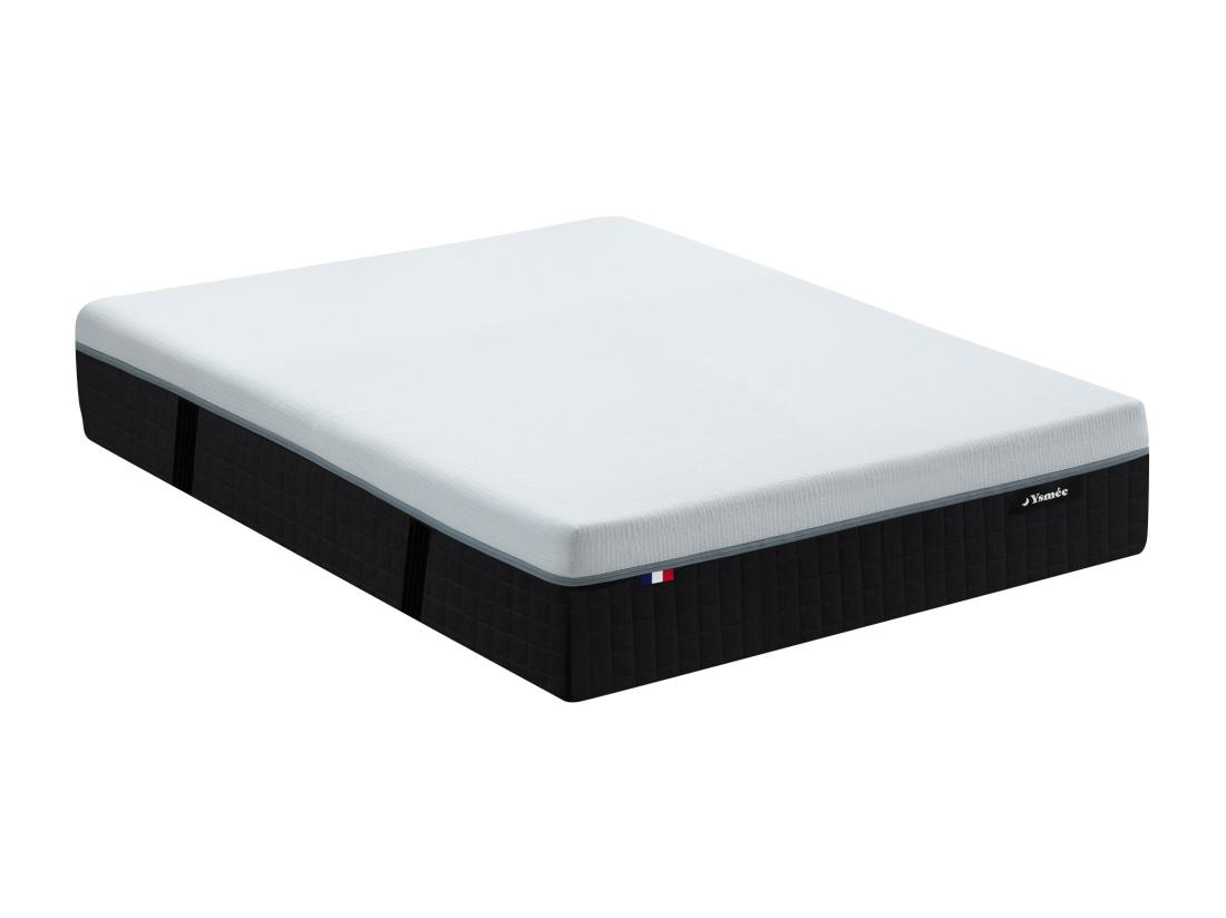 Vente Unique Matelas 160 X 200 Cm Hybride Anti-feu Ressorts Ensachés 9 Zones Accueil Mémoire De Forme Et Latex ép.28cm - SLOMAS De YSMÉE