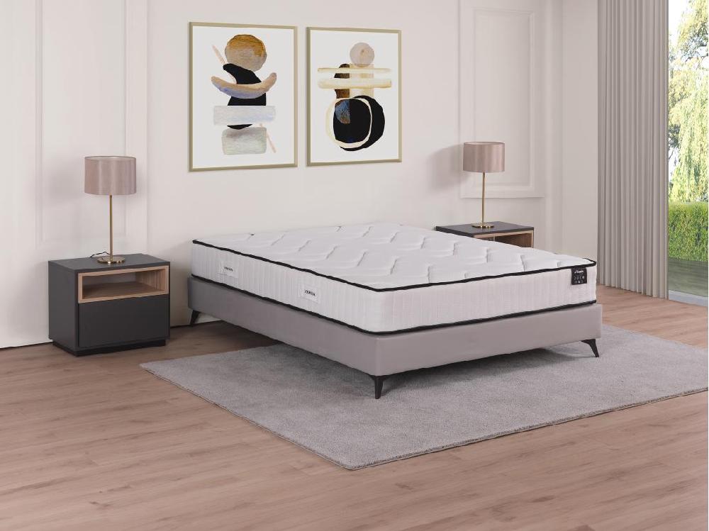 vente unique Matelas 160 x 200 cm hybride anti-feu ressorts ensachés 5 zones et mémoire de forme ép.25cm - VERNA de YSMÉE HÔTEL