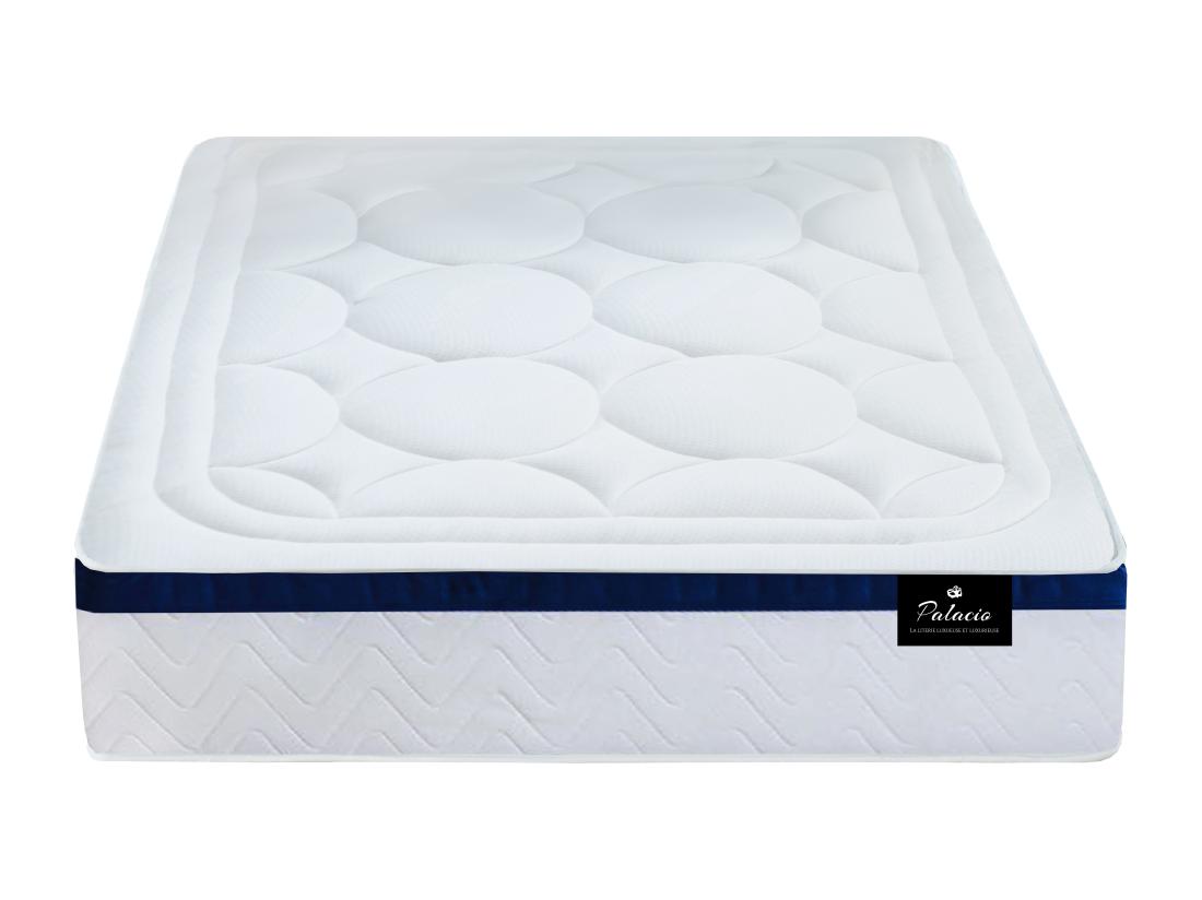Vente Unique Matelas 160 X 200 Cm Hybride Ressorts Ensachés 7 Zones Et Mémoire De Forme ép.30cm - MARQUIS De PALACIO