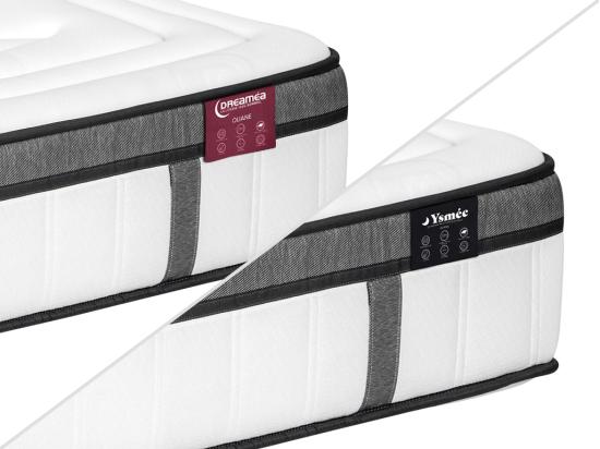 Vente Unique Matelas 160 X 200 Cm Hybride Ressorts Ensachés 7 Zones Et Mémoire De Forme ép.30cm - OLIANE De YSMÉE