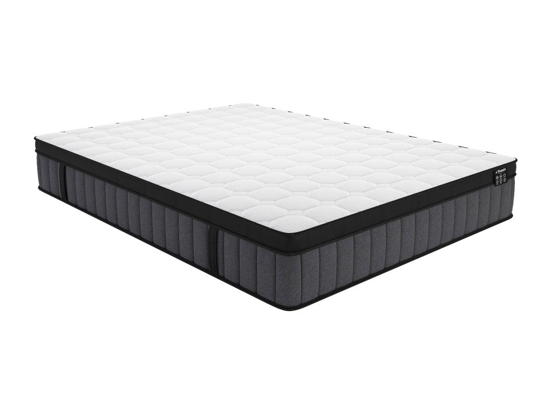 Vente Unique Matelas 160 X 200 Cm Hybride Ressorts Ensachés 7 Zones Et Gel à Mémoire De Forme ép.25cm - TOLCA De YSMÉE