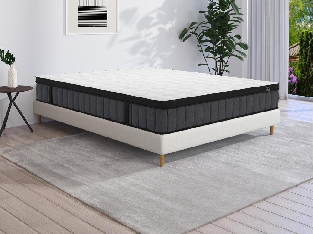 vente unique Matelas 160 x 200 cm hybride ressorts ensachés 7 zones et gel à mémoire de forme ép.25cm - TOLCA de YSMÉE