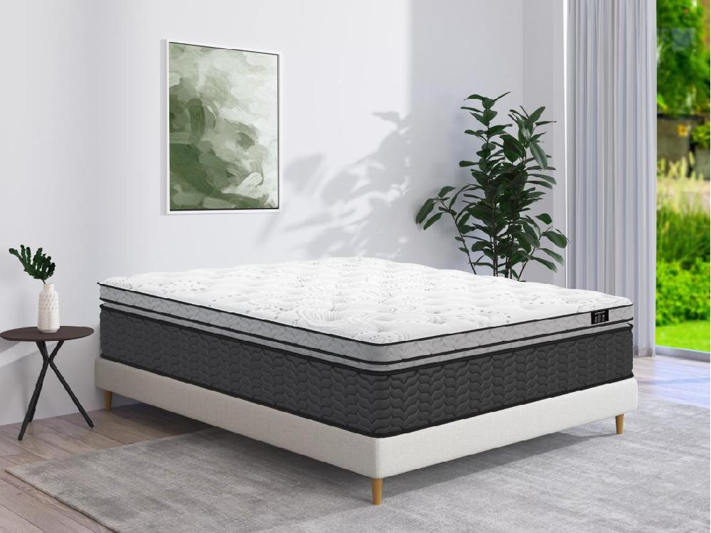 vente unique Matelas 160 x 200 cm hybride ressorts ensachés et surmatelas intégré ép.30cm - GAMIANI de YSMÉE