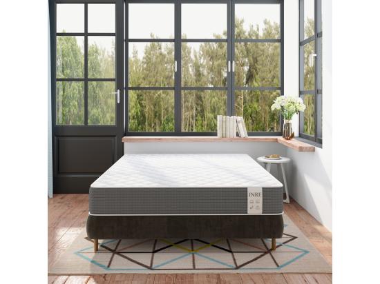 vente unique Matelas 160x200 cm INRE - 25 cm Réversible Mémoire de Forme 7 Zones Ergonomiques Soutien Ferme Tissu Respirant et Durable