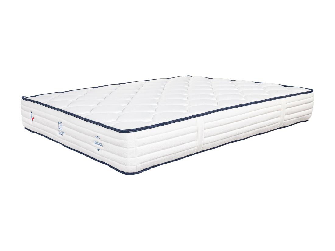 Vente Unique Matelas 160x200 Cm Patriote 27cm Ressorts Ensachés Soutien Ferme + 2 Oreillers