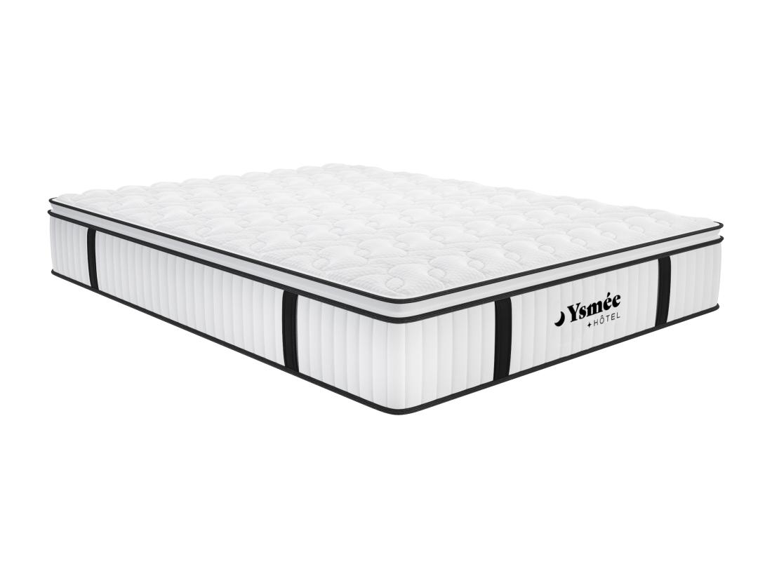 Vente Unique Matelas 180 X 200 Cm Anti-feu Ressorts Ensachés Et Surmatelas Intégré ép.28cm - DELICE De YSMÉE HÔTEL
