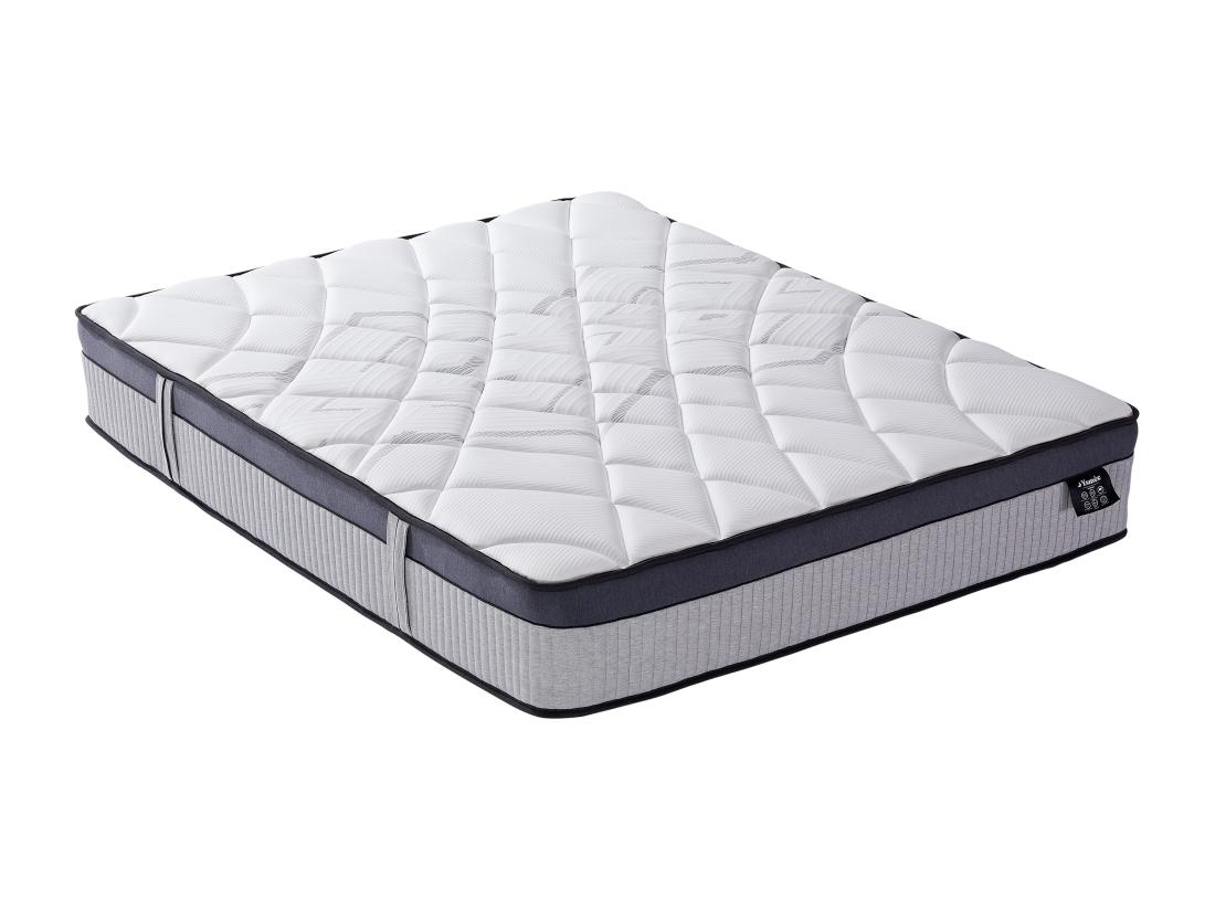 Vente Unique Matelas 180 X 200 Cm Hybride Ressorts Ensachés 5 Zones Et Mousse à Mémoire De Forme ép.30cm - PATNOS De YSMÉE