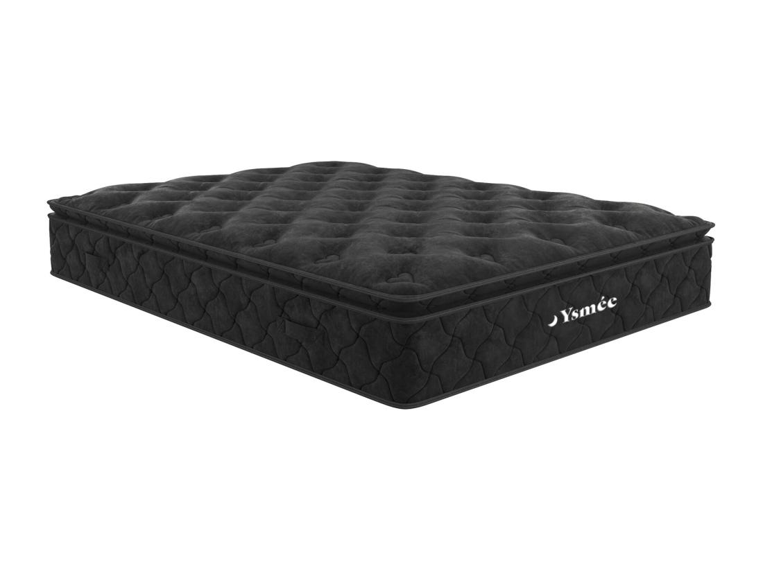 Vente Unique Matelas 180 X 200 Cm Ressorts Ensachés Surmatelas Intégré ép.28cm - BLACK DREAM De YSMÉE