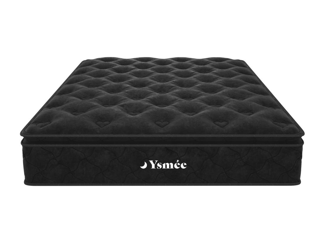 Vente Unique Matelas 180 X 200 Cm Ressorts Ensachés Surmatelas Intégré ép.28cm - BLACK DREAM De YSMÉE