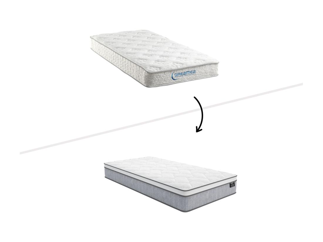 Vente Unique Matelas 90 X 200 Cm Ressorts Ensachés ép.22cm - SERENITE De YSMÉE