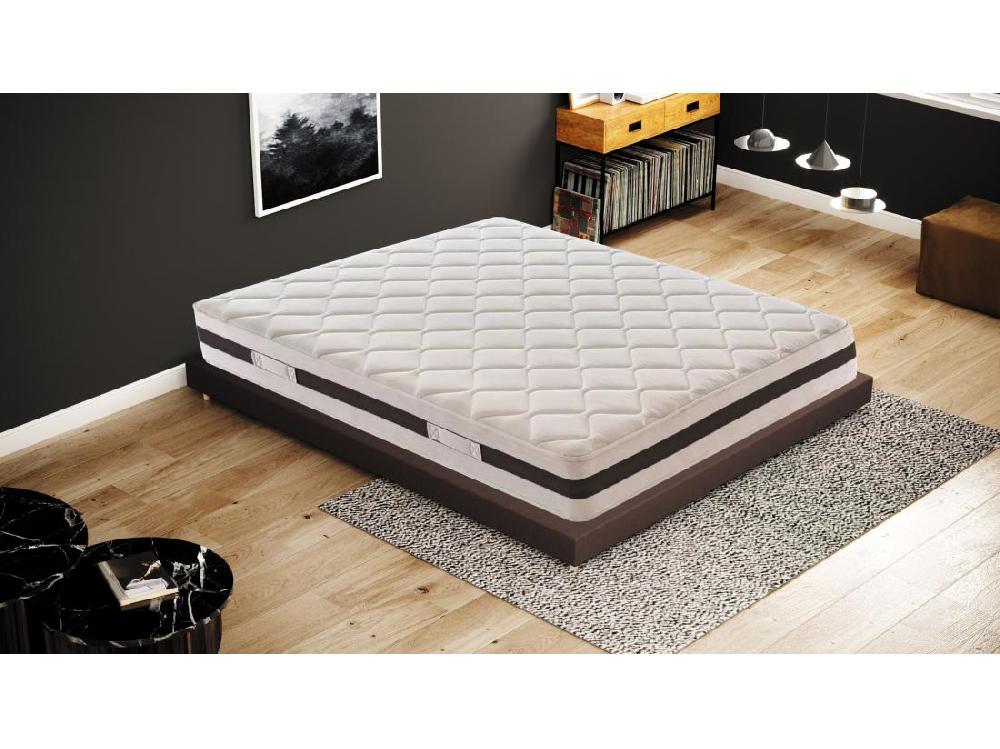 Vente Unique Matelas 900 Ressorts Ensachés Et Mousse Mémoire 9 Zones De Confort Hauteur 22 Cm 140x190 Cm